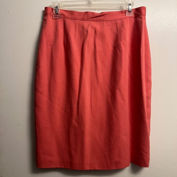 Chelsea Campbell Pink Linen Pencil Skirt Petite 12 - Picture 1 of 9